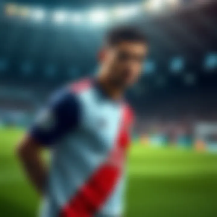 Lamine Yamal standing on the soccer field, looking concerned about his low player ranking