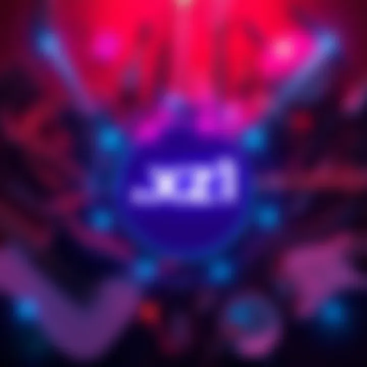 A vibrant graphic showcasing the .xz1 logo surrounded by musical instruments and digital elements, symbolizing the connection between independent music and web3 technology.