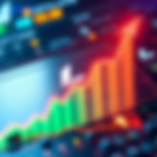 A graphic showing Ledger's logo with a rising graph symbolizing growth in demand for crypto wallets.