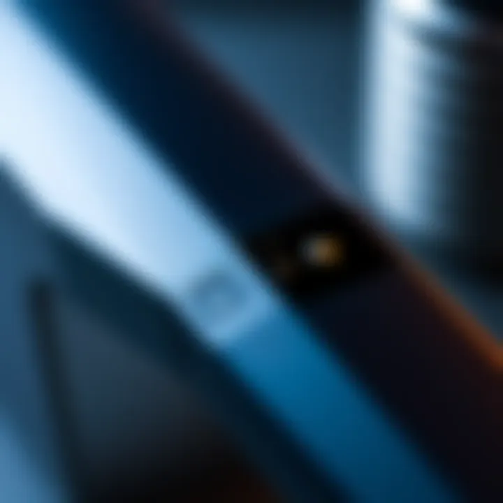 Close-up of a Ledger Nano 5 device showing cosmetic defects on its surface, highlighting quality concerns among people.