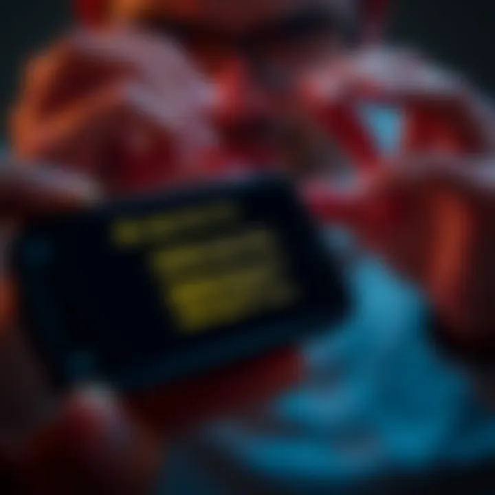 A close-up of a Ledger Nano Plus hard wallet screen displaying connection error messages and a frustrated person's hands in the background.