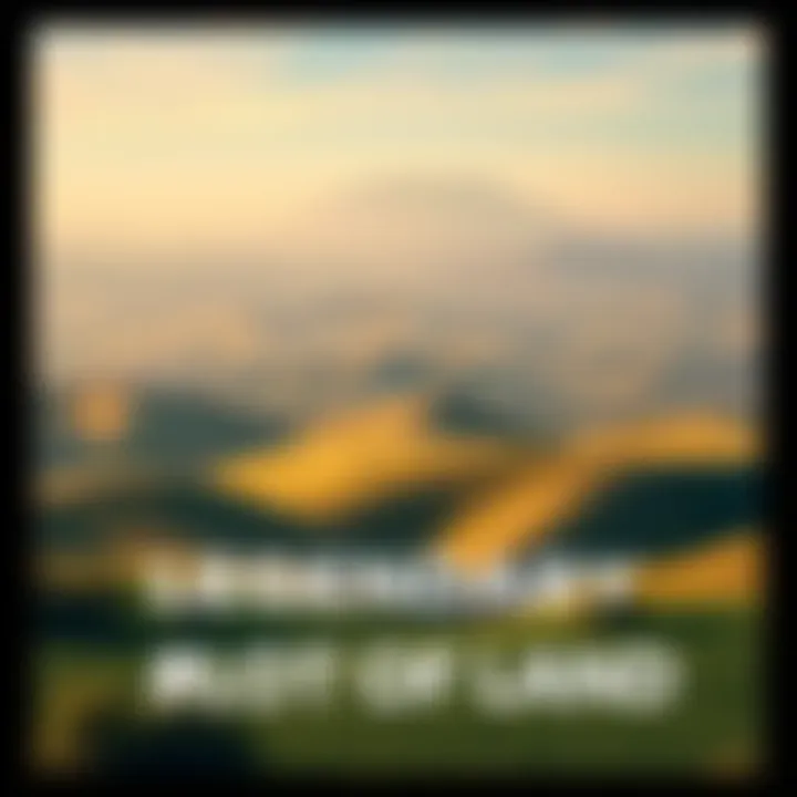 A beautiful, open landscape showing a legendary plot of land for sale, with rolling hills and a clear sky