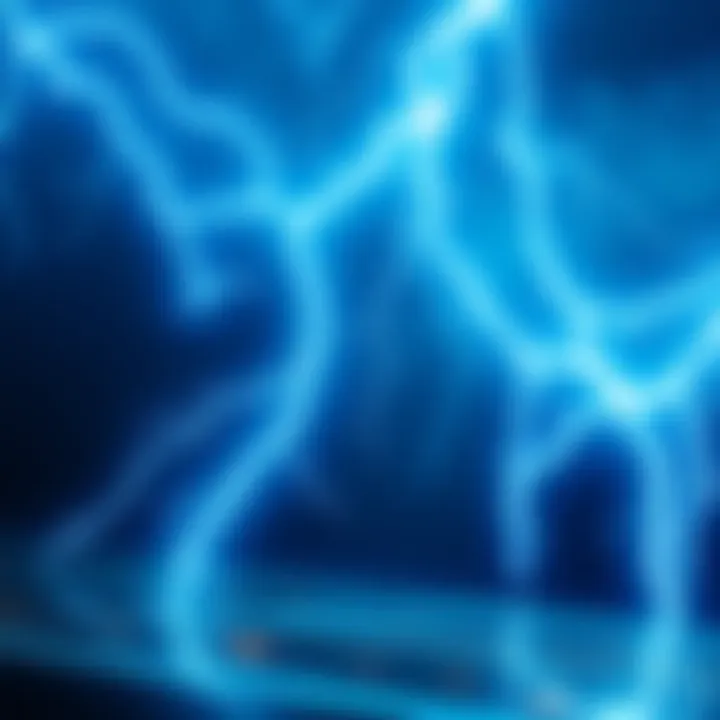 A representation of Bitcoin peer-to-peer trading with lightning bolts symbolizing speed and efficiency