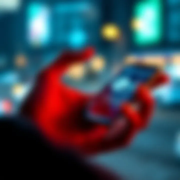 A person using a smartphone to send Litecoin for quick cash transfer, symbolizing fast transactions with low fees.