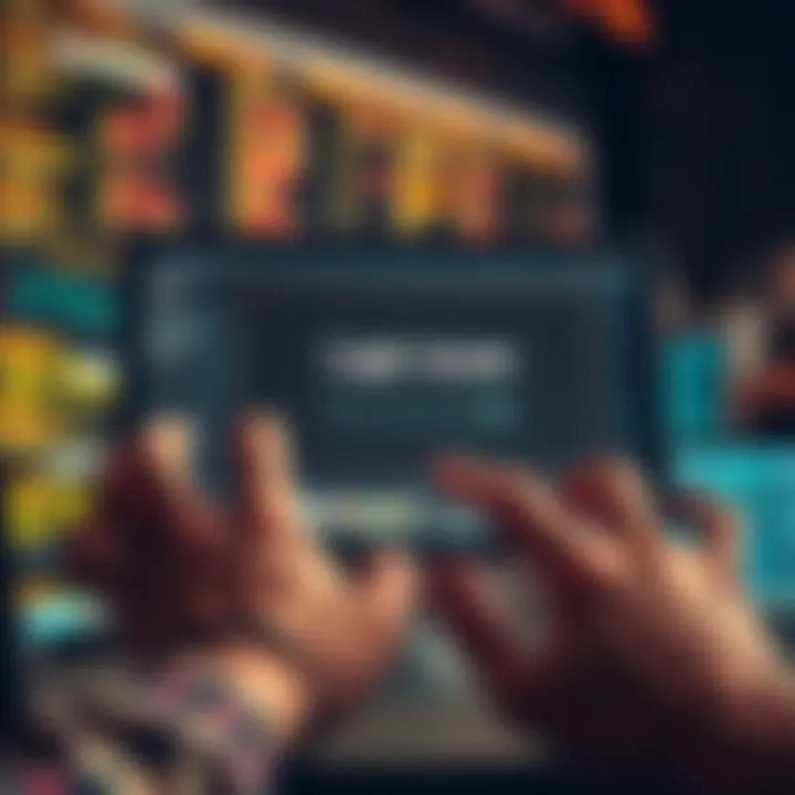 A computer screen displaying a login error message with frustrated hands in the foreground