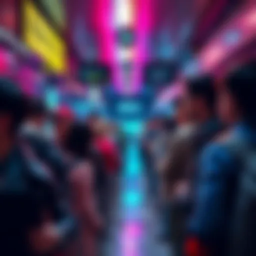 Group of people discussing solutions for Mainnet migration issues while waiting in line