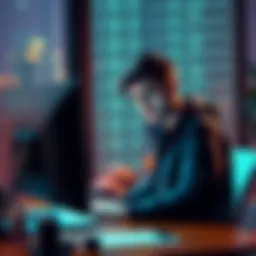 A person looking frustrated while sitting at a computer, dealing with an error message during a mainnet transfer process
