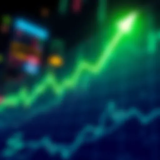 Graph showing market surge with green upward trend after sell-off