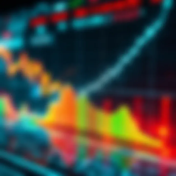 A graph showing market trends with a decline followed by a growth spurt, illustrating the cyclical nature of investing.