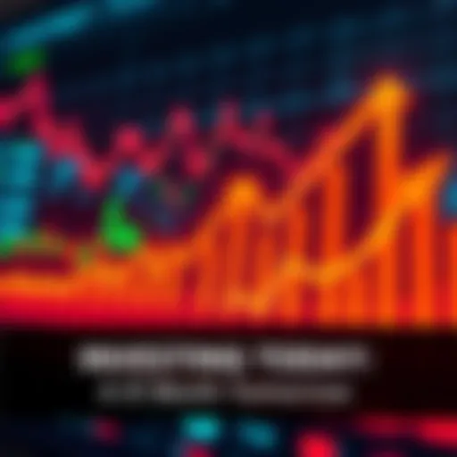 A graphic showing upward trends in market values with charts and arrows, symbolizing investment opportunities.