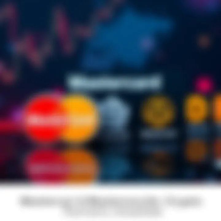 Mastercard logo alongside logos of new cryptocurrency partners, symbolizing collaboration in digital payments