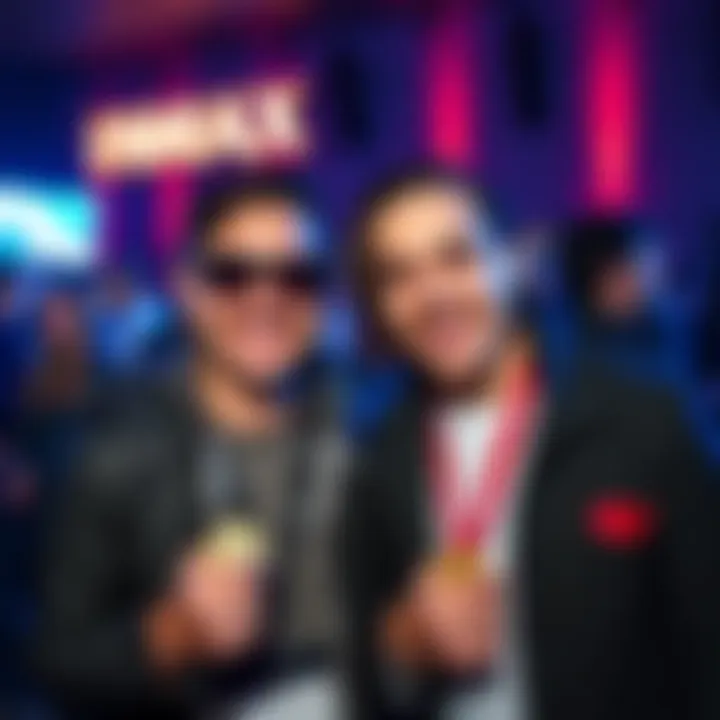 A fan poses with Jared Leto at an IMAX screening, both smiling with commemorative pins in hand.