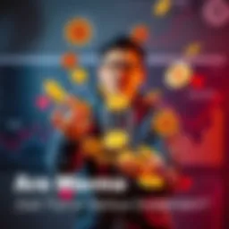 Meme Coins and Investment A person juggling colorful coins labeled as meme coins, surrounded by charts and graphs representing investments, with a playful background.