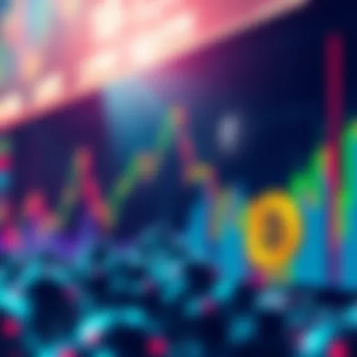 A graphic showing rising memecoin prices against falling Bitcoin and Ethereum charts, highlighting the contrast in market trends.