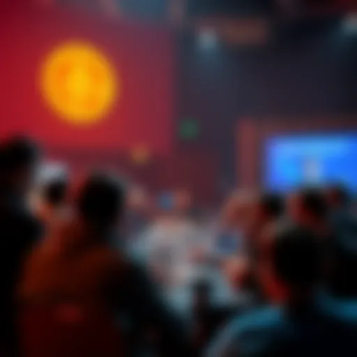 People engaging in a Bitcoin discussion during Mentor Monday event