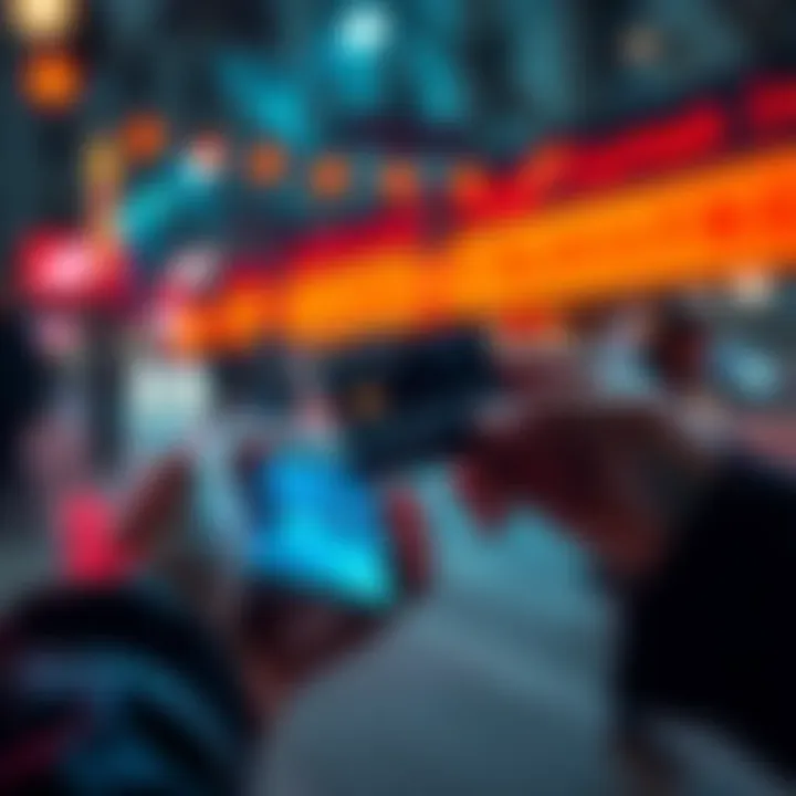 A person holding a MetaMask credit card while using a smartphone to manage stablecoin transactions.