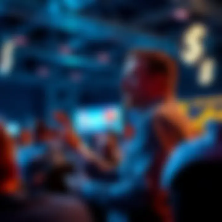 Michael Saylor discussing cryptocurrency trends at a conference, surrounded by an audience