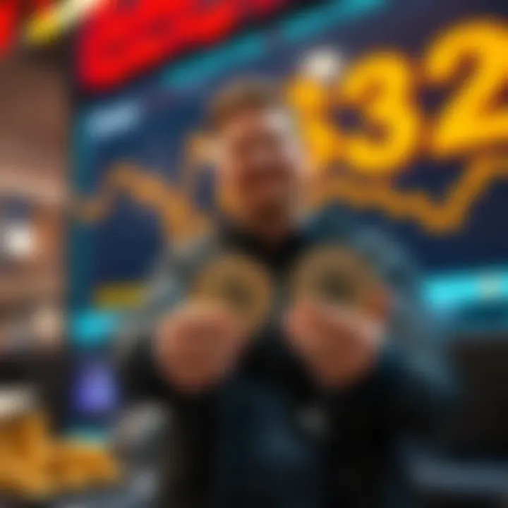 Michael Saylor holding Bitcoin with a transaction graphic in the background, symbolizing liquidity proof