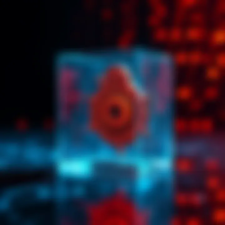 A representation showing 5TB of data encoded in a glass medium, symbolizing long-lasting data storage of 10,000 years.