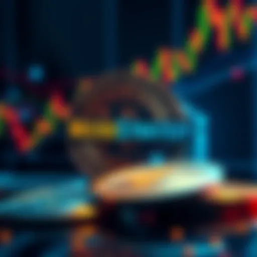 MicroStrategy logo with Bitcoin symbols and investment graphs in the background