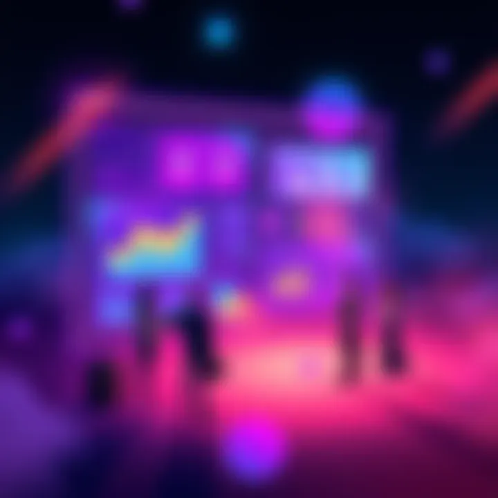 A vibrant graphic illustrating a marketing plan for Midnight, featuring charts and a team discussing strategies to avoid previous mistakes.