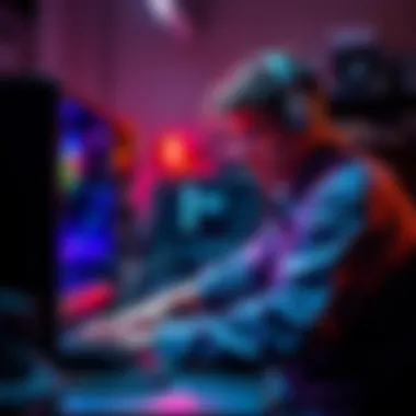 A person setting up mining equipment including a computer, graphics card, and power supply, with a budget of $4K in mind.