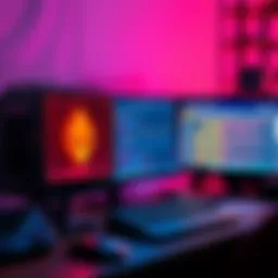 A computer setup with an older desktop and Monero mining software on the screen, illustrating budget mining experience.