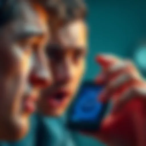 A person's shocked expression while looking at a Ledger Nano S+ device showing zero balances on the screen.