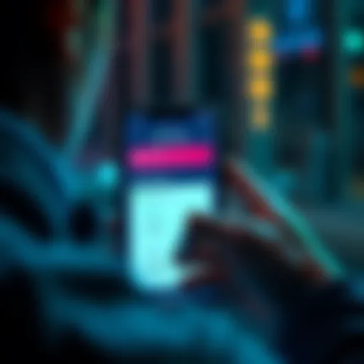 A person using a smartphone to set up a digital wallet for mobile mining apps, showing an interface with wallet options.