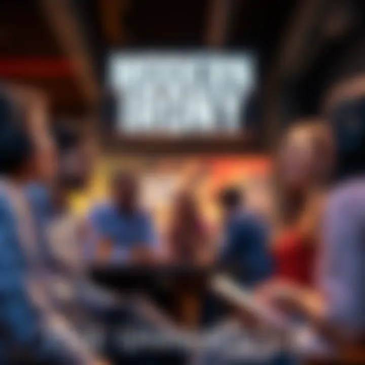 A group of people discussing irony in a casual setting, highlighting modern perspectives