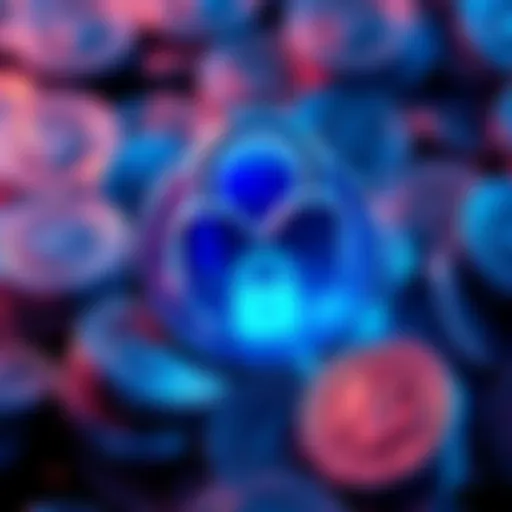 A digital representation of Monero coins surrounded by a lock symbol, depicting privacy and security issues in cryptocurrency transactions.