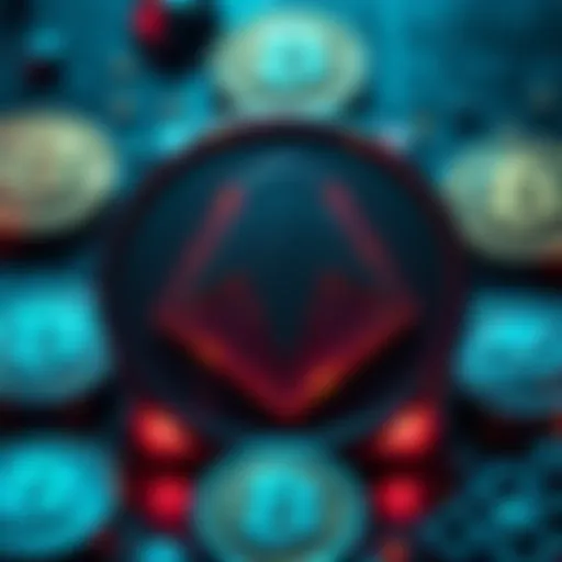 A graphic representation of Monero symbol surrounded by BTC, XRP, and LTC symbols, highlighting Monero's significance in anonymous transactions.