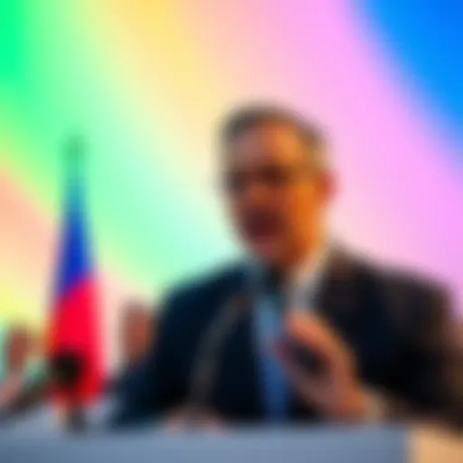 Montenegro's government minister speaking at a press briefing in Brussels about EU membership