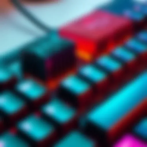 Close-up of the Moonlander 2 keyboard upgraded with larger heatsinks for cooling