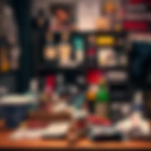 A table cluttered with branded products labeled with forced 'nano' names, showing a lack of creativity in marketing