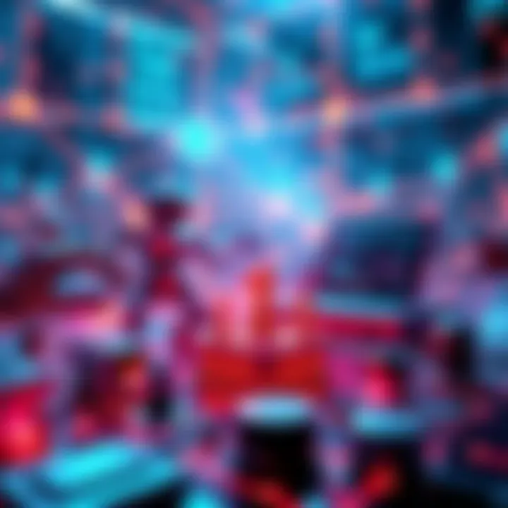 A visual representation of bots interacting through microtransactions, showcasing a futuristic digital landscape where small payments are made between automated systems.