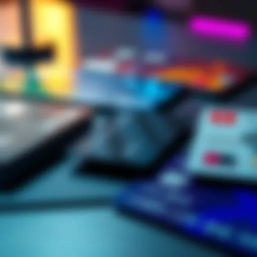 Different card options lay on a table, showcasing various designs and features ideal for neobanks.
