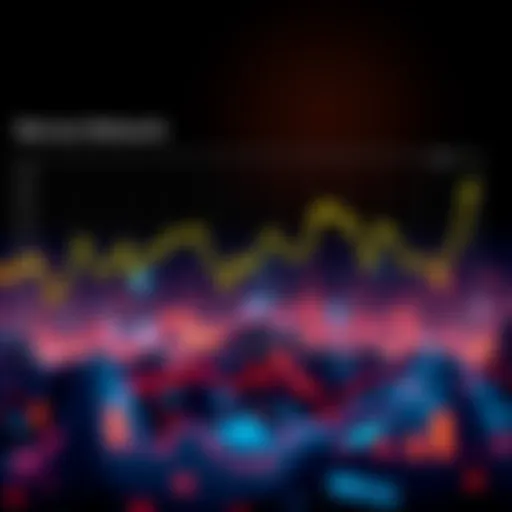A line chart showing a significant drop in Nervos Network's market performance with worried investors in the background.