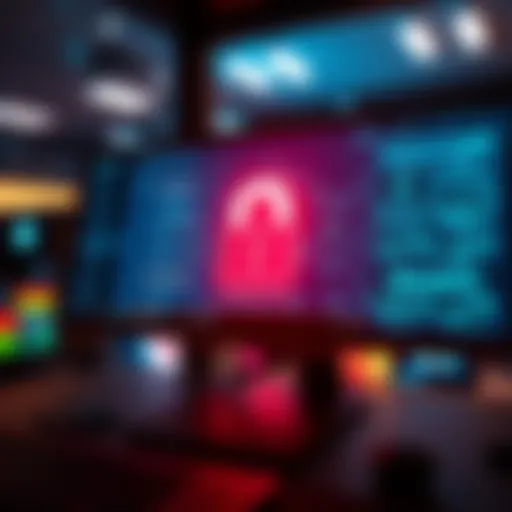 A computer screen displaying network security settings and IP address information with a padlock symbol, indicating protection against unauthorized access.