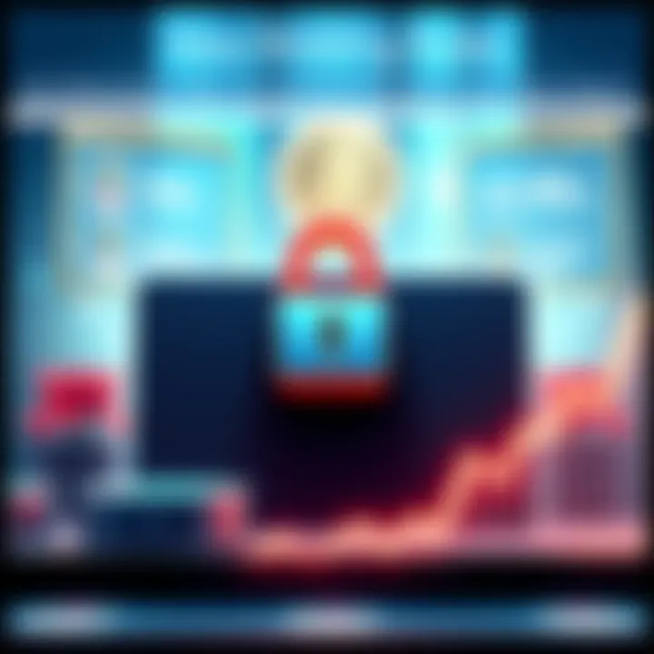 New Bidding Rules Concept Illustration showing a digital auction with a lock symbol, indicating only early token holders can bid. A price chart shows a rise toward 10K.