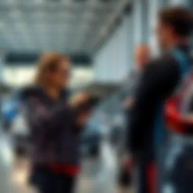 A customer examines a shiny new Honda CR-V at a car dealership, with a sales representative ready to assist