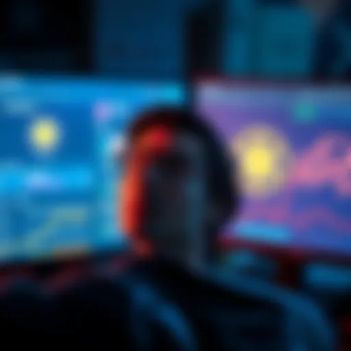 A person looking at a computer screen showing trustlines interface and Stellar USDC logo, with a confused expression