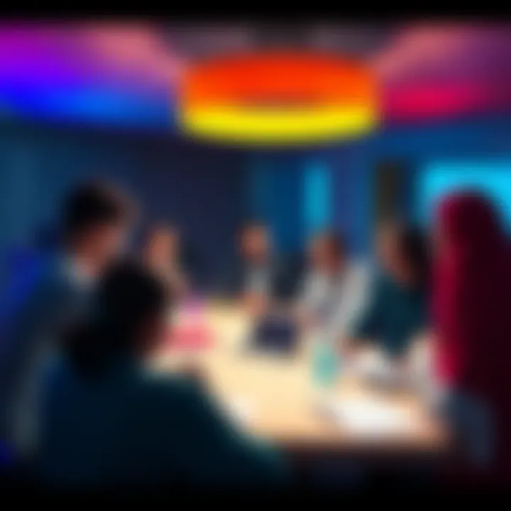 Nexo community members gathering to discuss transparency issues and project timelines in a meeting