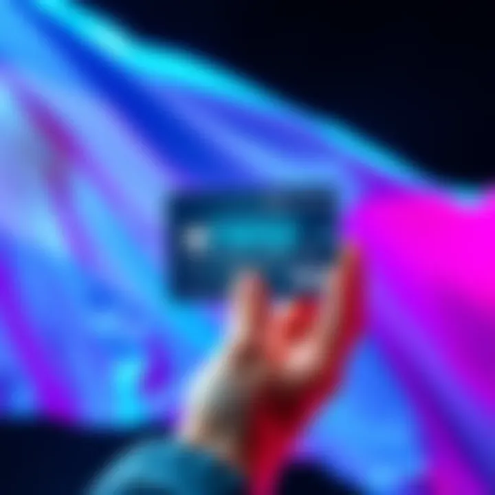 A person holding the Nexo Card with the Argentine flag in the background, showcasing credit and debit options