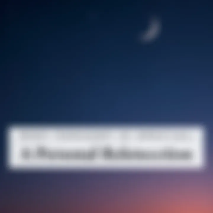 A peaceful night sky filled with bright stars and a hint of a crescent moon, evoking a sense of calm and reflection.