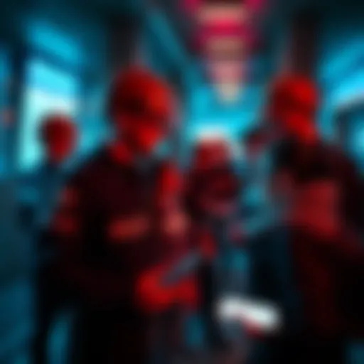 Norwegian police officers conducting an operation related to Monero transactions, with individuals in handcuffs and digital devices being examined.