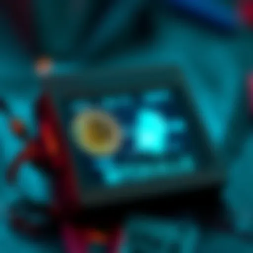 An old blockchain wallet with a digital display showing 2 BTC and an AES encrypted backup screen, symbolizing the challenge of accessing cryptocurrency funds.