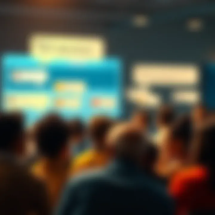 A group of diverse people engaged in an online forum discussion about 'Don't fade 401JK', with chat bubbles showing various comments and emojis.