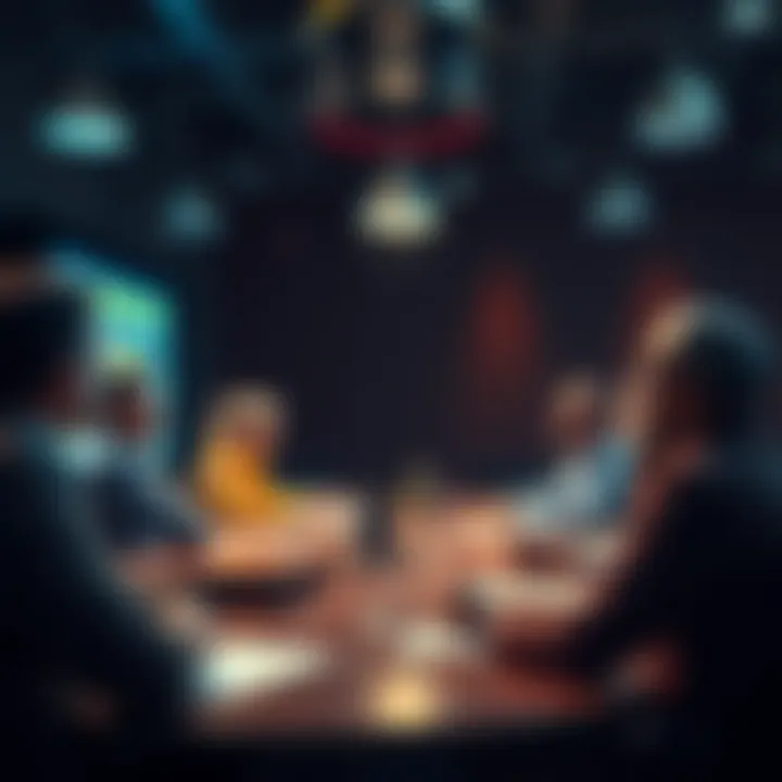 Members discussing updates and future goals at the Open Source Committee meeting