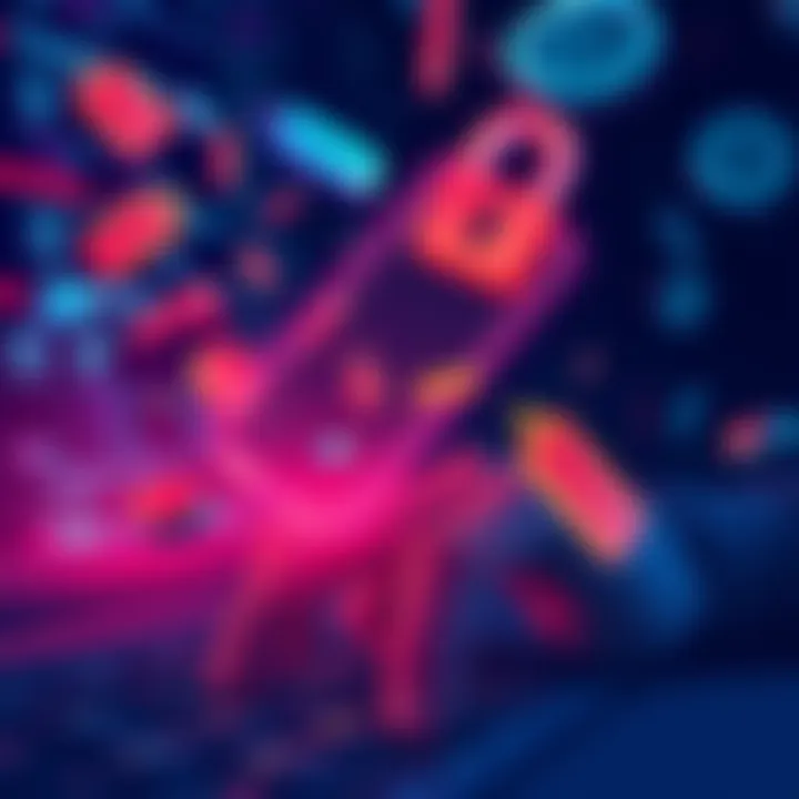 Illustration showing a hacker's hand reaching for a computer keyboard while digital tokens and passwords float around, representing the Openclaw attack.